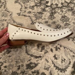 White studded loafers. Never worn.